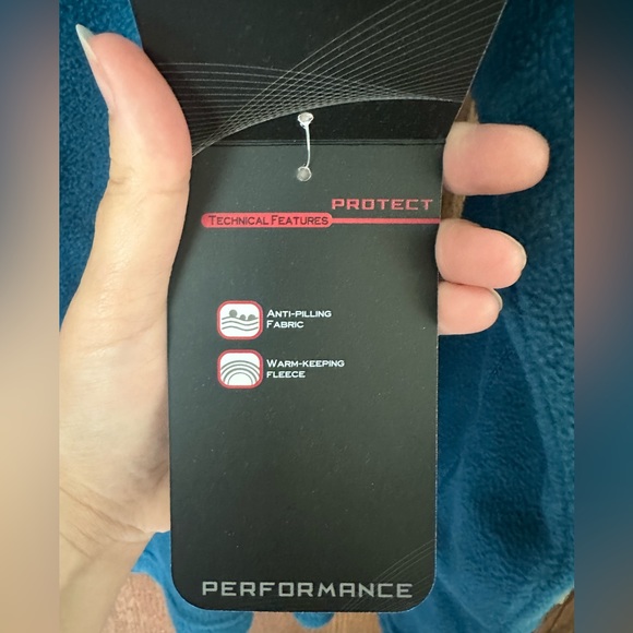 NWT Swiss Alps Polar Performance Fleece 1/4 Zip in Teal/Blue Size Medium - Picture 7 of 7